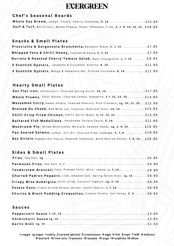 Menu preview